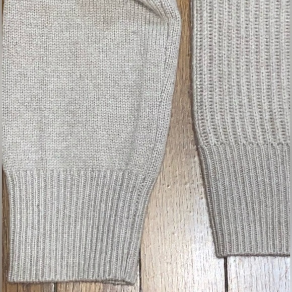 Lochleven 100% Cashmere Oatmeal Robbed Crewneck Sweater Jumper Shirt Top Size S - Picture 7 of 8